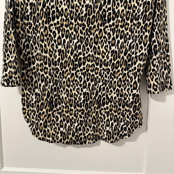 Tommy Bahama Leopard Print Long Sleeve Cotton Top Size Small Women’s - Picture 8 of 11